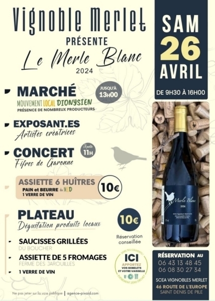 Évènement pour la sortie du Merle Blanc 2024