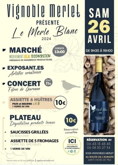 Évènement pour la sortie du Merle Blanc 2024
